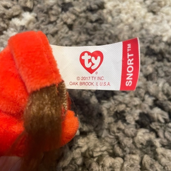 TY Beanie Baby Beanie Bellies MATTEO the Monkey Key Clip & Teenie Boos Snort - Picture 3 of 9